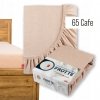 Prześcieradło Frotte z Gumką 140X200 Gruba Bawełna 200g Bok 30 cm cafe